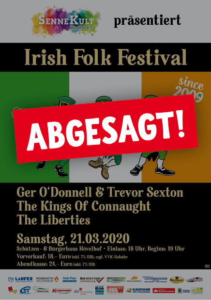 Absage Irish Folk Festival 2020