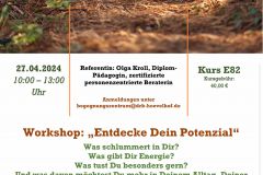 DRK Begegnungszentrum    -  Workshop: „Entdecke Dein Potenzial“ E82